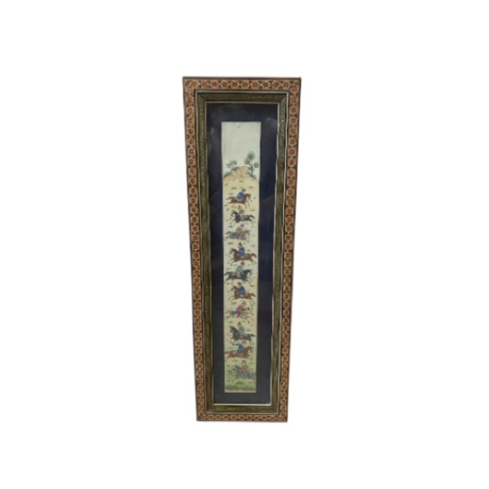 Antique - Vintage Chinese Porcelain and Wood Panel Wall Art
